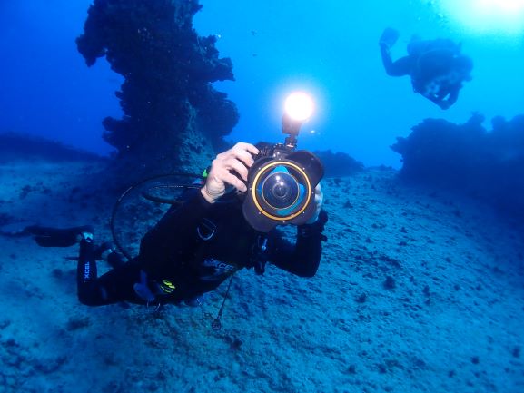 Diver - camera - underwater photography
