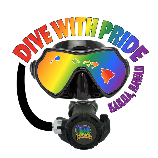 Dive with Pride sticker logo