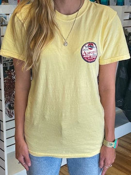 Aarons Dive shop Shark tshirt - yellow