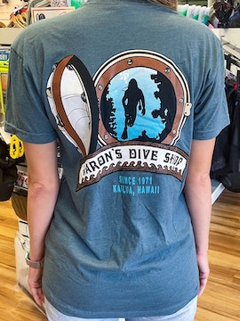Aarons Dive Shop Classic Logo t-shirt - Blue