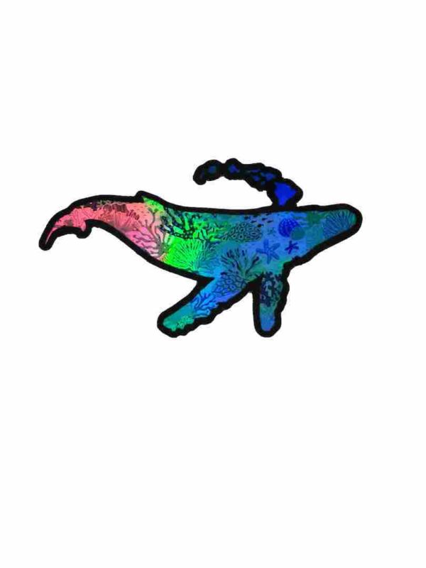 Holographic Whale sticker