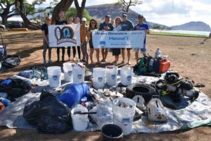 Successful clean up at Pokai Bay with Aaron's Dive Shop and Ocean Defenders Alliance