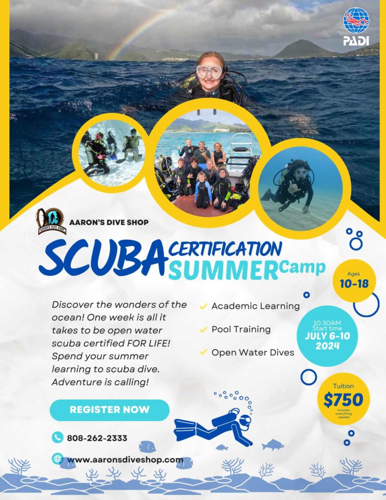 Spend your summer learning to scuba dive with your friends in Hawaii! Kids ages 10-18